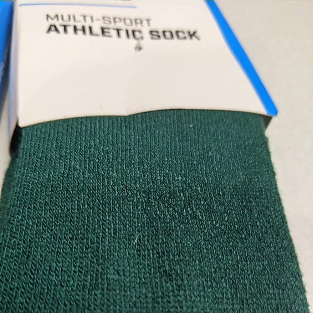 Champro Multi-Sport Athletic socks, green, size L (9-12) TWO PACKS
